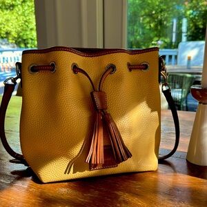 Yellow leather Dooney and Bourke purse
